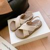 Holiday Style~ Cross-woven Sandals for Women To Wear Open-toed Soft-soled Summer New Fashion with Skirts Casual Sandals