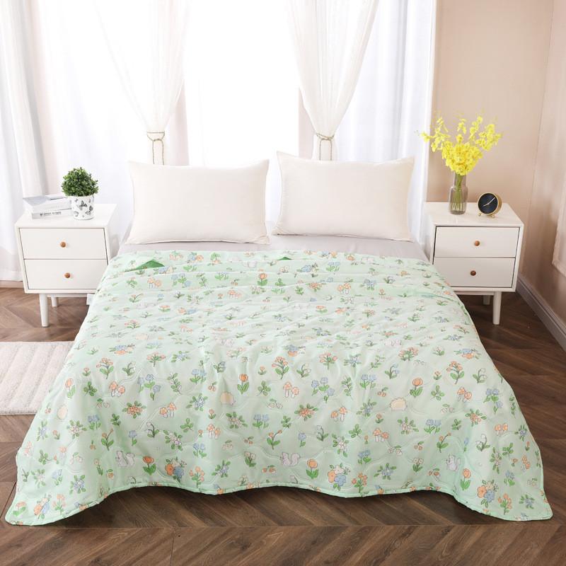 Flower Summer Rabbit Bear Print Air Conditioner Quilt With Gift Box Bedroom For