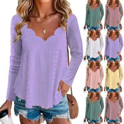 Рубашки с длинным рукавом для женщин Симпатичные футболки с принтом Shints Блузки Повседневные футболки больших размеров Базовые футболки Shints Пуловеры