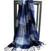 Wool Men's Plaid Scarf, Fringed Korean Version of Autumn and Winter Warm Cashmere Scarf