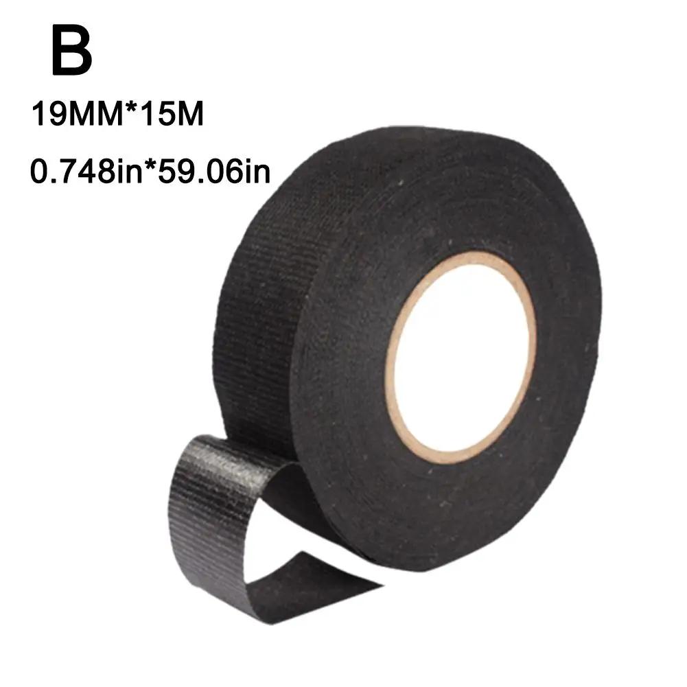 15 Meter Electrical Tape Heat Resistant Harness Tape Adhesives Fabric Cloth Noise Waterproof Tape Resistance Insulation Tap B6K7