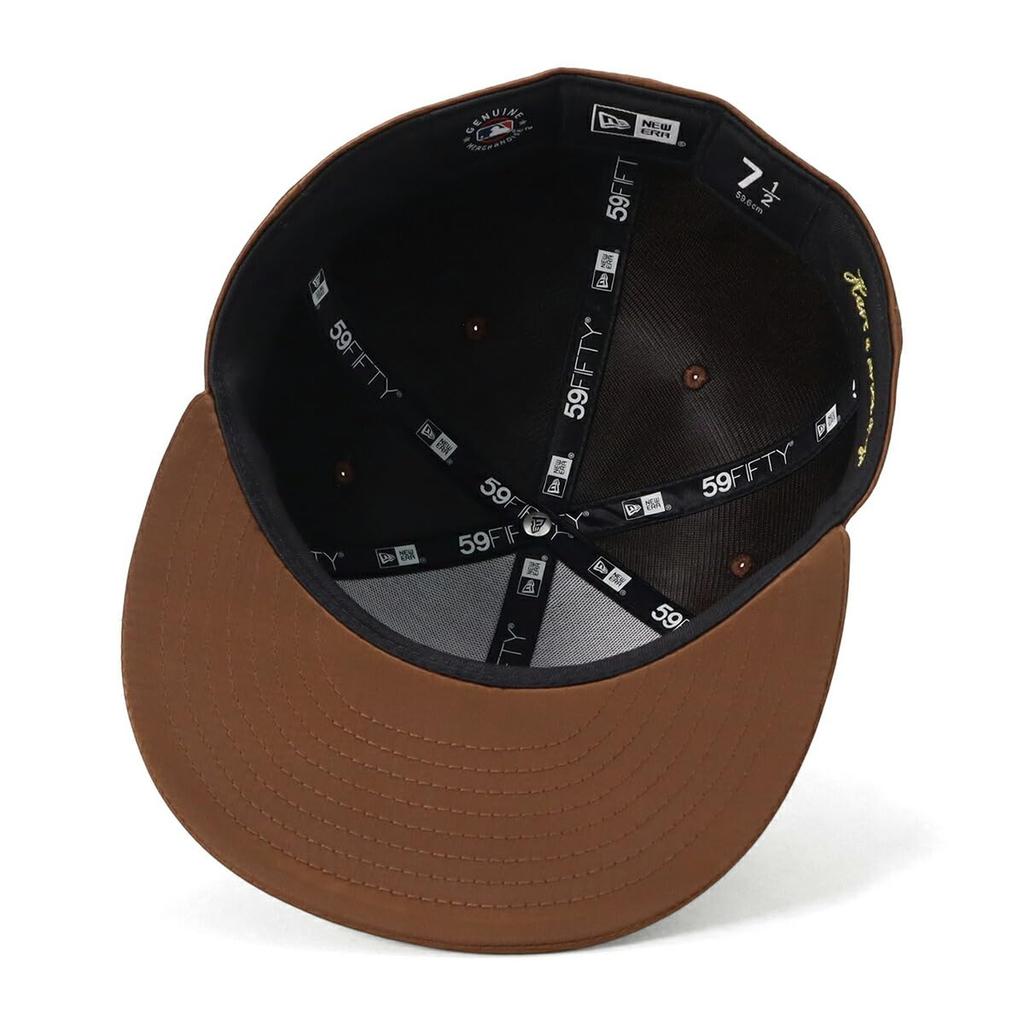 NEW ERA 59FIFTY Cap MLB LA Brown 7 5950 VD SATIN LOSDOD BRN 1/4