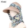 Women Fashion Outdoor Riding Wide Brim Anti-UV Sun Hat Beach Cap Sun Visor Hat Floral Print Caps