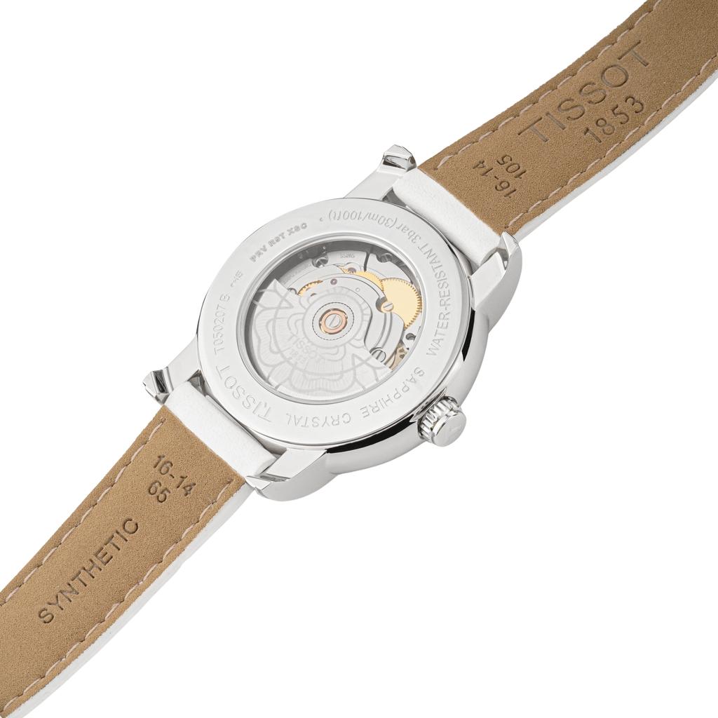 Tissot Женские часы с автоматическим механическим механизмом из коллекции Heart, 35 мм, белый циферблат, корпус из нержавеющей стали T050.207.17.117.05