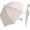 Assa Легкий Дождь 58см Легкое Открытие Одним Прыжком и с Дизайном в Горошек и Серо-Бежевых Тонов Женский Зонт, Длинный, Касание Одной Рукой, Зонт,