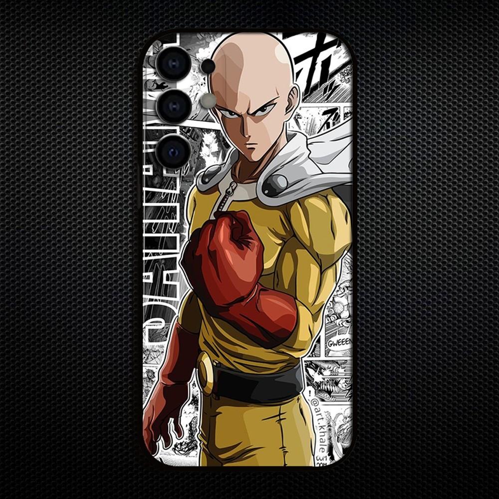 HOT Anime O-One P-Punchs Man Phone Case For Samsung S25/S24/S23/S22/S21/S20/Plus,Fe,Lite/Others Black Cover