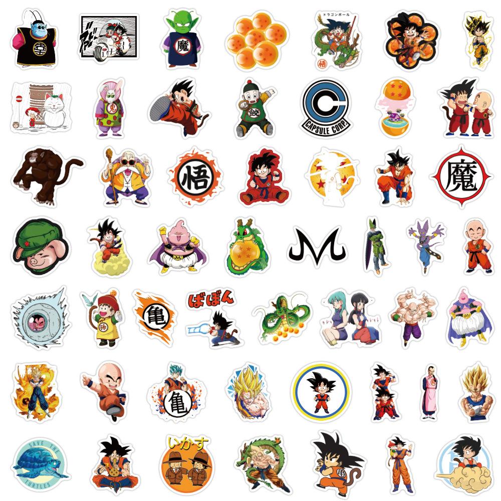 100 шт. Аниме Dragon Ball Сон Гоку Наклейки Крутые Граффити Наклейки Игрушки Украшение DIY Ноутбук Канцелярские Принадлежности Телефон Холодильник Велосипед Детская Игрушка