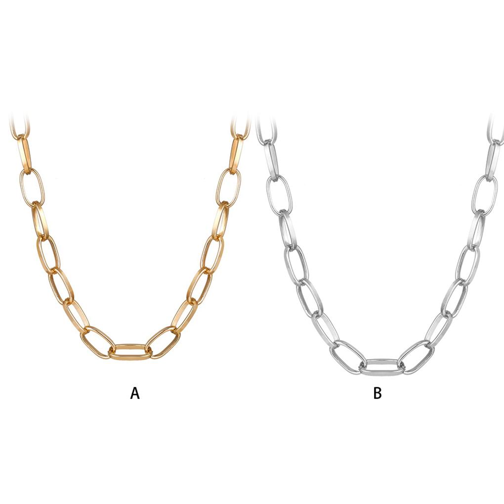 Женское ожерелье Ретро Панк Короткая Толстая Ключичная Цепь-Звенья Девушки Чокер Ювелирное Изделие для Вечеринки Дня Рождения Серебро