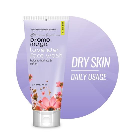 Aroma Magic Lavender Face Wash | Увлажняет и смягчает кожу | с экстрактом апельсина и эфирным маслом розы | Для сухой кожи – упаковка 100 мл из 1 шт.