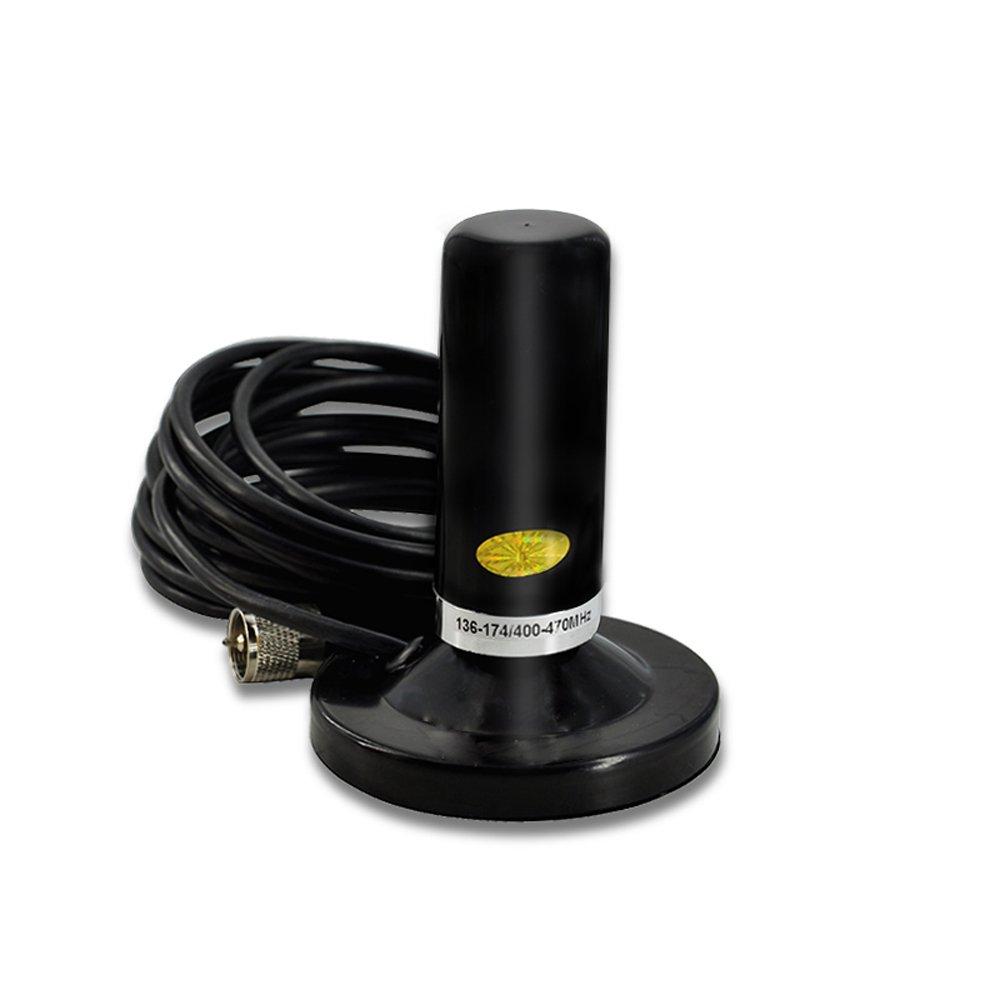 EasyTalk Cooguy HH-N2RS Короткая автомобильная мобильная антенна с очень толстым магнитным основанием и 5-метровым коаксиальным кабелем для диапазонов VHFUHF 144430 МГц, Беспроводная, Автомобильная, Любительская