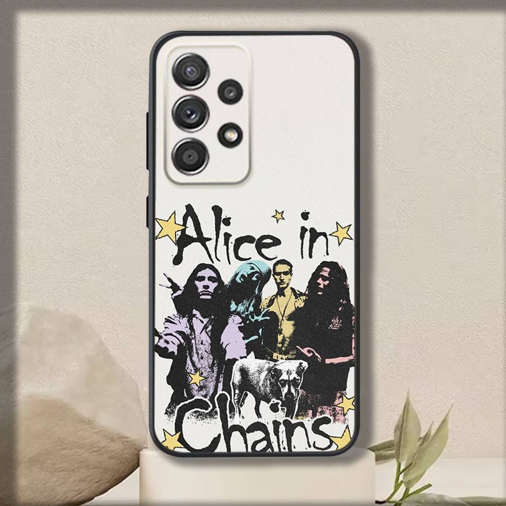 Чехол для телефона Band A-Alice In C-Chains для Samsung S 25,24,23,22,30,21,10,9,Ultra,Plus,Lite,FE,4,5 G Мягкий черный чехол