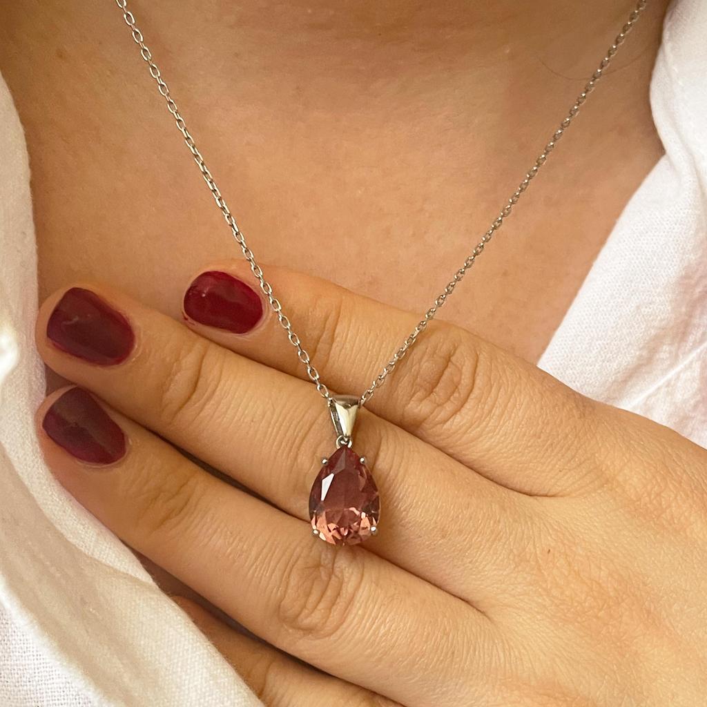 Ожерелье из зултанитового камня, кулон из камня, меняющий цвет, серебряное колье, колье из султанита, колье для женщин