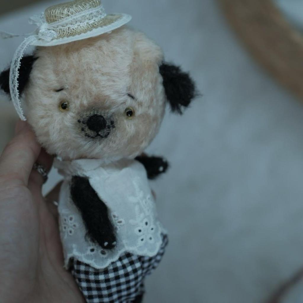 [Б/У] Медведь-художник Плюшевый медведь Собака Щенок Самодовольный Гав-гав Зарубежный художник