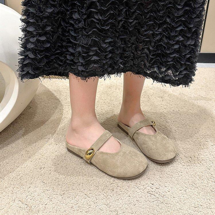 Французские ретро туфли-лодочки для женщин на весну 2025 года, с мягкой подошвой, желтые туфли на плоской подошве