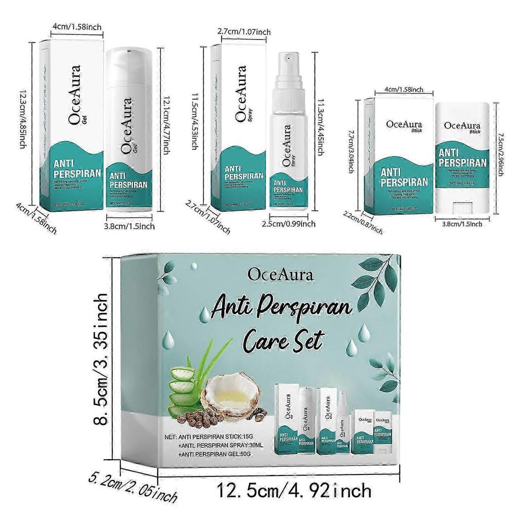 Underarm Deodorant Gel Deodorant Spray Deodorant Stick Set Long Lasting Clear Long Lasting Action 80ml Cosmetic Sets FLY0960