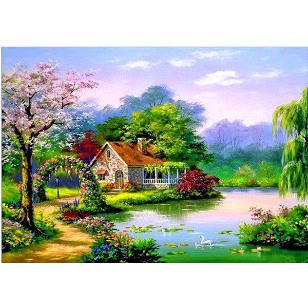 Алмазная вышивка Алмазная картина Полный круг Пейзаж 5D DIY Горный хрусталь Картина Вышивка крестом