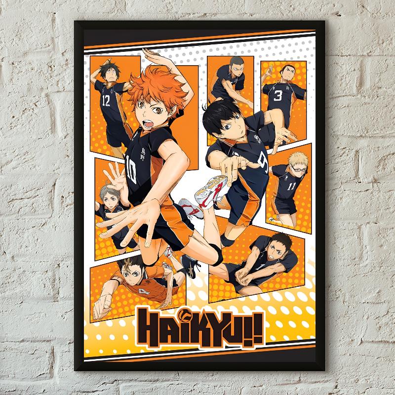 1 шт. Haikyuu аниме волейбол постер постер бумага печать для дома гостиная спальня вход бар кафе искусство живопись украшение