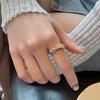 Открытое кольцо из стерлингового серебра 925 пробы с нерегулярным цирконом и крестом для женщин, винтажные персональные европейские аксессуары