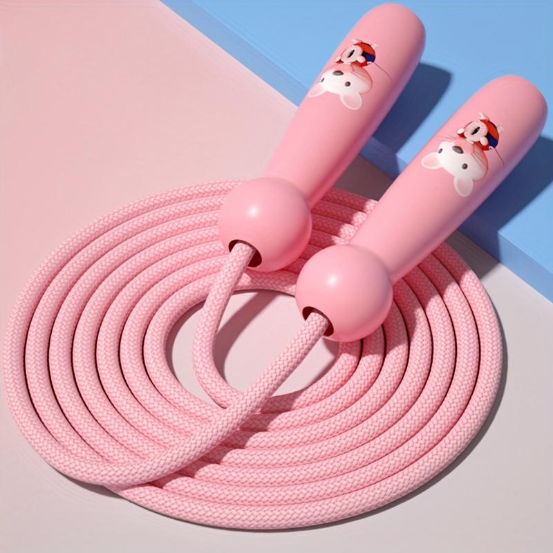 1 Piece Cartoon Skipping Rope for Kids – Non-Knotted, Durable Cotton, Adjustable Length for Elementary Students & Beginners