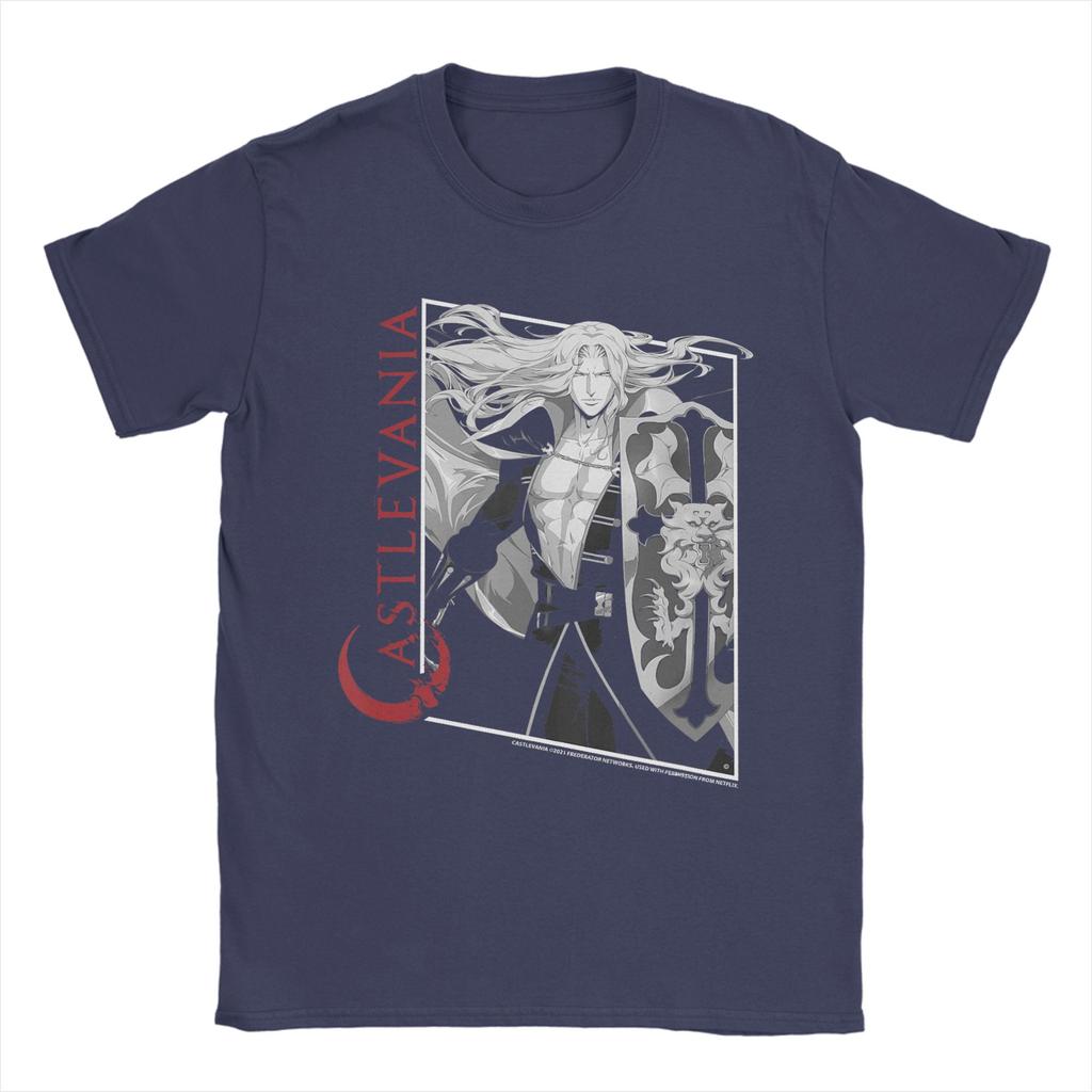 Юмористические футболки Castlevania Alucard Box Up для мужчин, с круглым вырезом, из чистого хлопка, с коротким рукавом, одежда для вечеринок