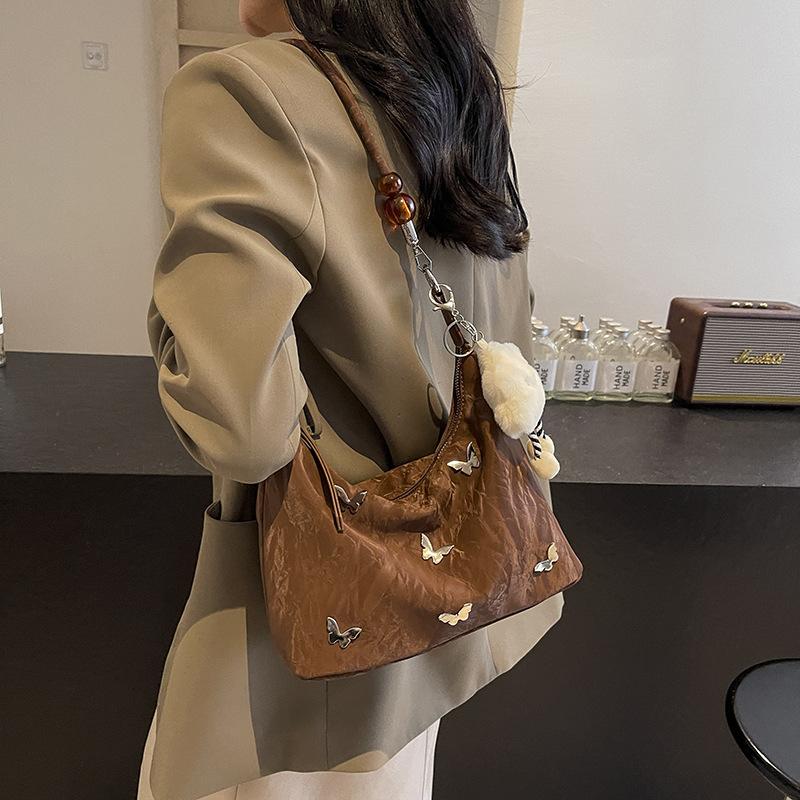 Сумка-мессенджер большой вместимости с бабочкой, женская наплечная сумка, сумка для поездок на работу, облачная сумка подмышку