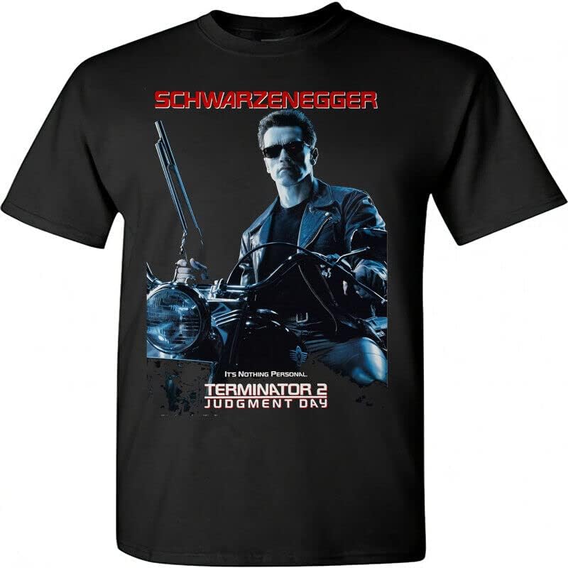 2 фильма со Шварценеггером Ретро Черная футболка Размер S M L XL 2XL