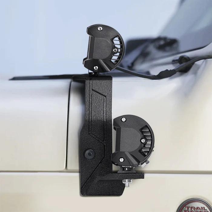 Dual Color Auxiliary Flood Lights with Bracket for 2018+ Wrangler JL JLU - White/Yellow