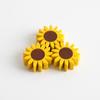 5 шт., деревянные бусины с желтым цветком, серьги «сделай сам», заколка для волос, цепочка для телефона, ожерелье, подвески, веревка для волос, аксессуары, принадлежности ручной работы