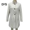 Зимнее осеннее женское пальто с воротником-стойкой и защитой шеи, длинный рукав, плотное теплое однобортное пальто с плотными теплыми карманами, средняя длина, женское пальто