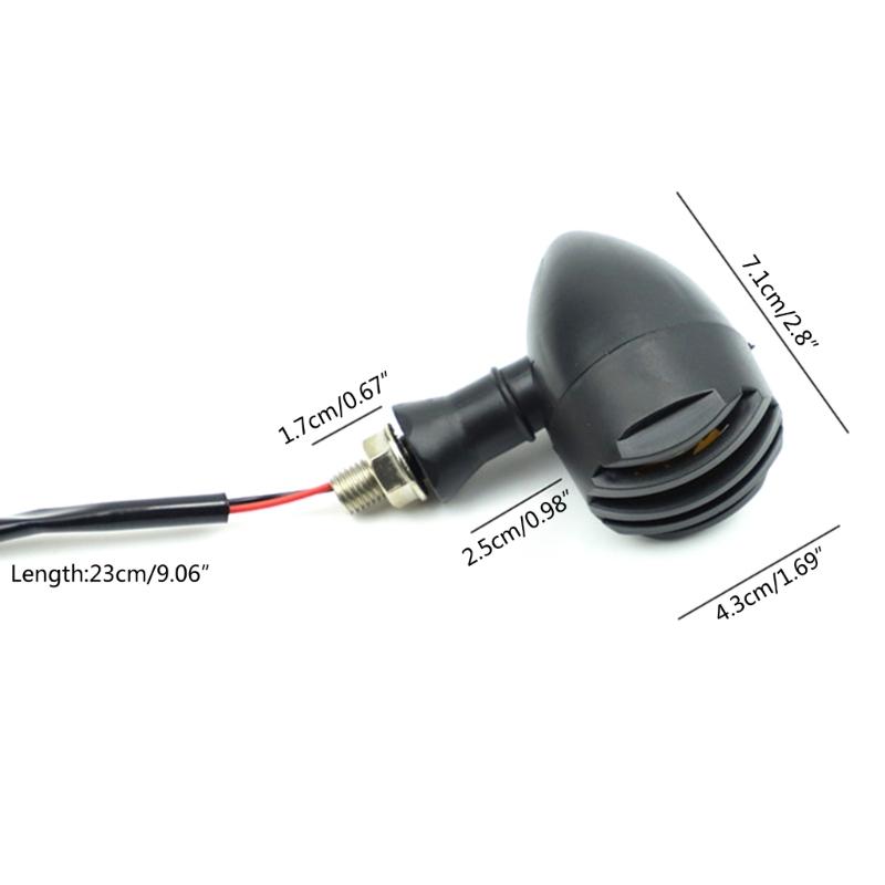 1 пара мотоциклетных указателей поворота, индикаторов, мигающих огней, ламп, черных для Harley, Honda, Cruiser, Chopper, Cafe Racer