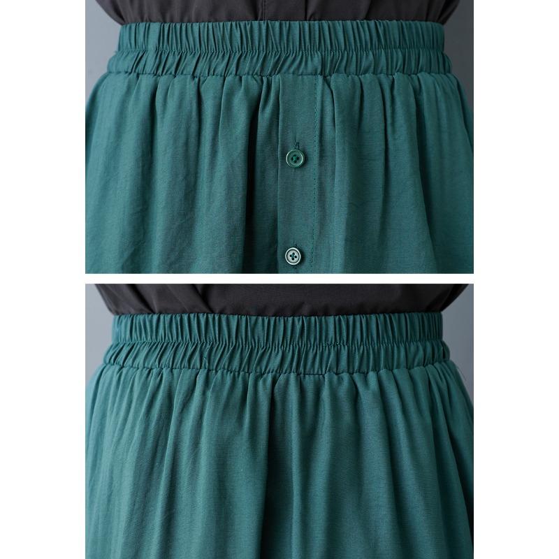 DIMANAF 2025 Весна Лето Плюс Размер Женские Новые Юбки Винтажные Эластичные Кружевные Асимметричные Юбки Свободные Высокая Талия