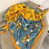 Silk Square Scarf Women Satin Bandana Print Scarves Head Band Fashion Lady Hair Shawl and Wrap Female Neckerchief Hijab