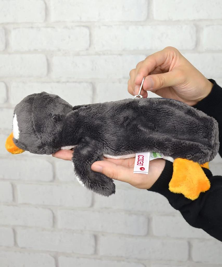 NICI Фигурный кошелек Пушистый кошелек Кошелек Пенал Стильная мягкая игрушка Подарок Пингвин Носи Черный Ш16 x Г27 x В8см 48346