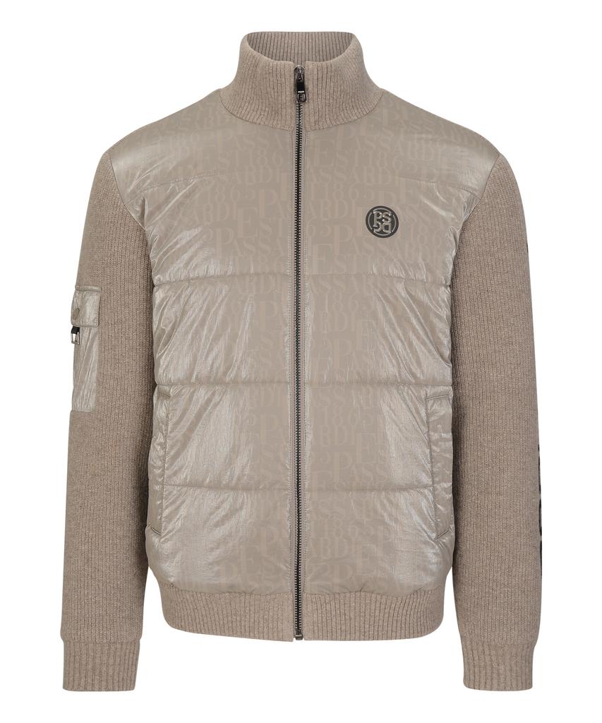 Passardi Golf Logo Pattern Woven Mix Windproof Cardigan