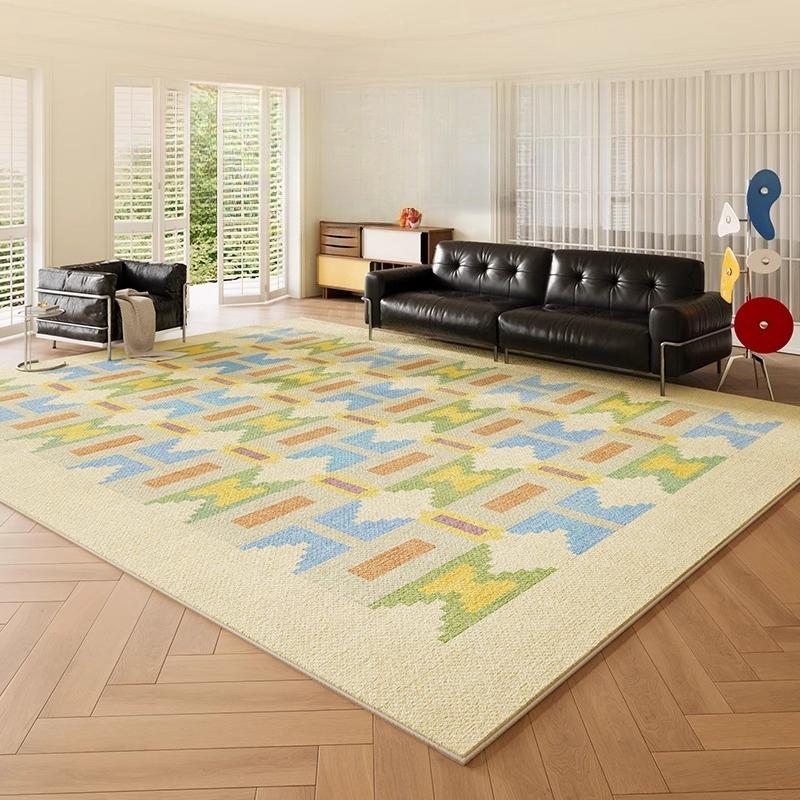 Moroccan Style Rugs for Bedroom Large Area Living Room Decoration Green Carpet Fluffy Soft Lounger Floor Mat Thick Washable Rug