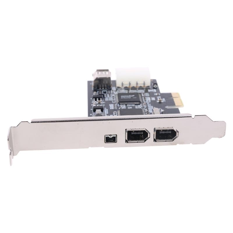 PCIe 3 Ports Firewire Cable Expansion Card PCI for 1394B & 1394A TI IO2213B Chipset Adapter