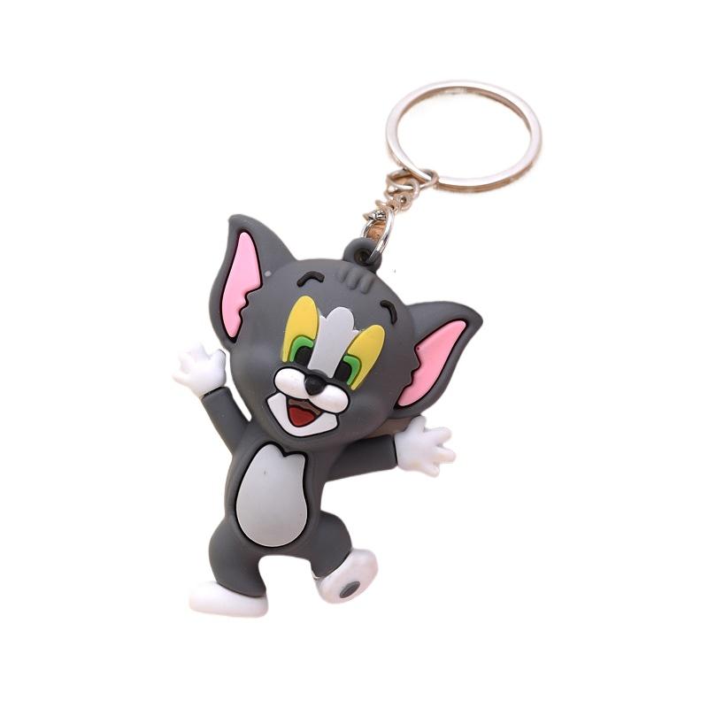 Cartoon Zoo Animals Keychain Resin Doll Couple Key Chain Men's and Women's Jewelry Bag Pendant Children Lovely Keychain