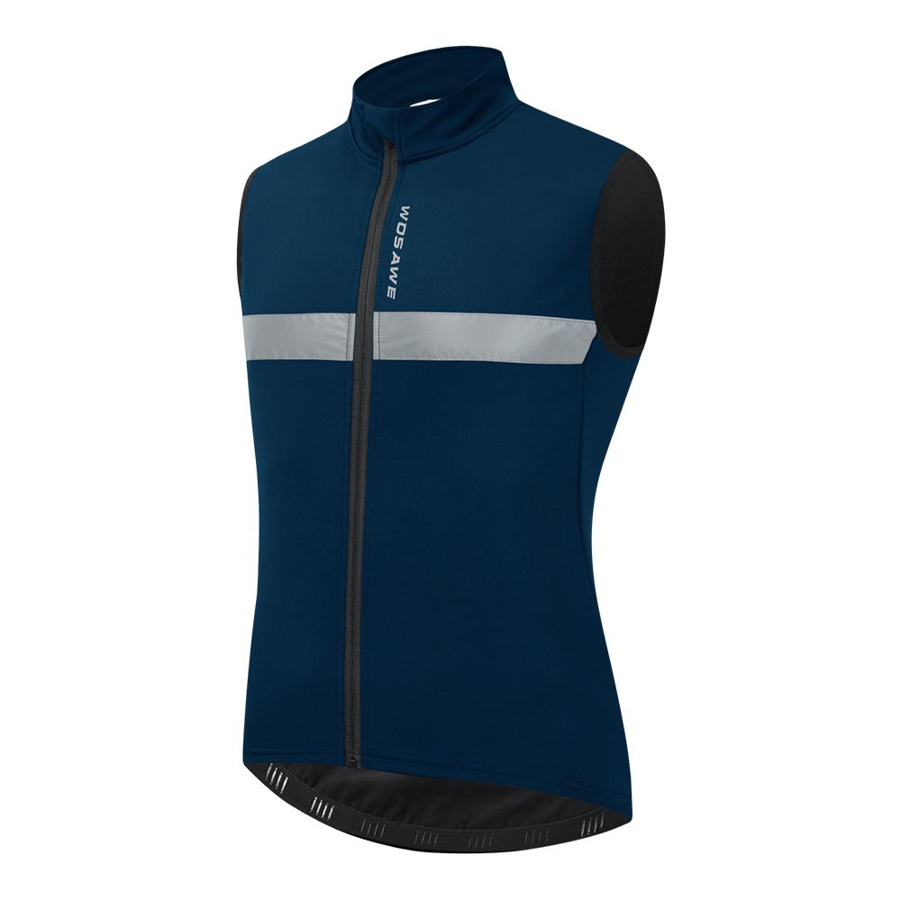 WOSAWE Winter Warm Sleeveless Jacket Men's Autumn Cycling Vest Windproof Windbreaker Warm up MTB Bike Vest Cycling Clothes