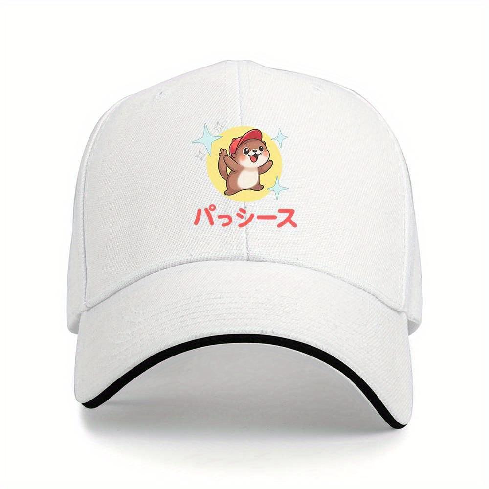 Cute Otter in Red Cap Baseball Cap Adjustable Polyester Casual Print Summer Sports Cap