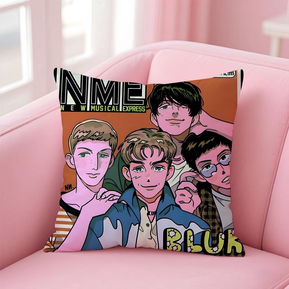 Чехол для подушки с изображением солиста группы Blur, крутой, удобный, двусторонний. Идеально для автомобиля, дивана, спальни и не только.