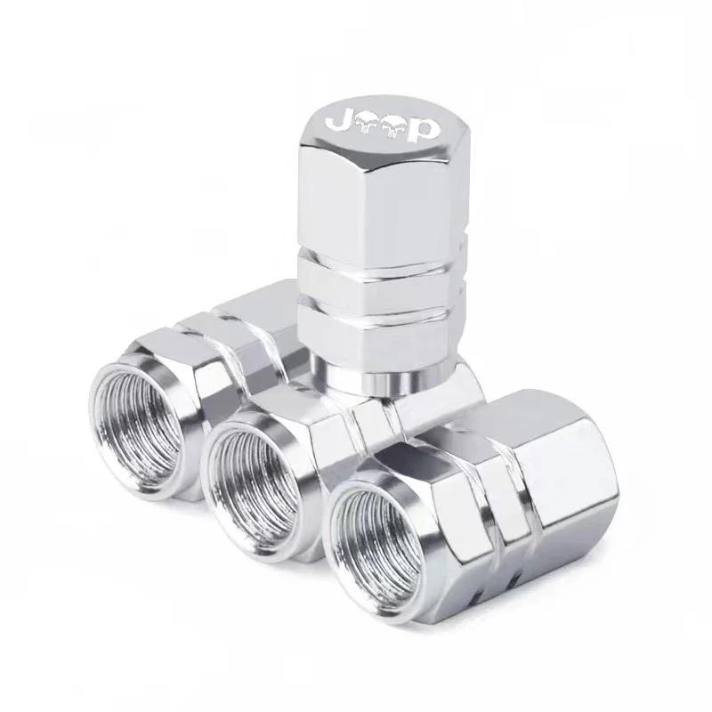 CXVHEC1 Universal Wheel Tire Air Valve Caps Exterior Styling for Jeep Compass Wrangler Grand Cherokee Auto Accessories