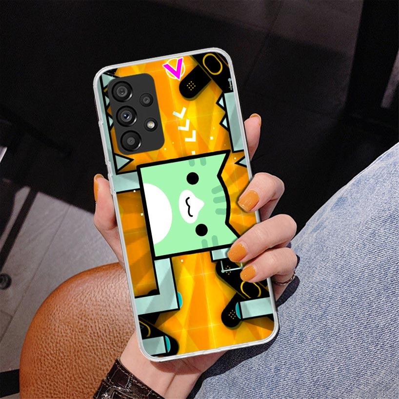 Чехол для телефона Geometry Dash для Samsung Galaxy A17 A16 A15 A14 A13 A57 A56 A55 A54 A53 A37 A36 A35 A34 A33 A26 A25 A24 A23 Gal