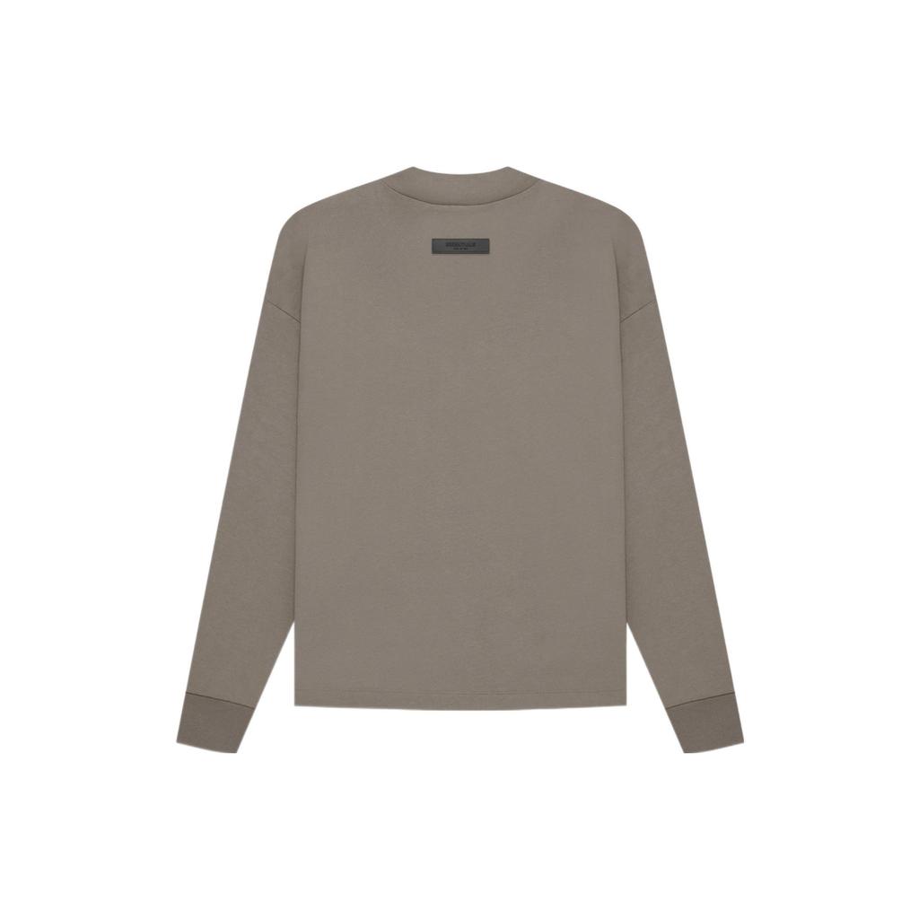 Fear of God Essentials Футболка с длинным рукавом с бархатным логотипом на груди Унисекс Топы Цвет Песочно-бежевый FOG-SS22-462