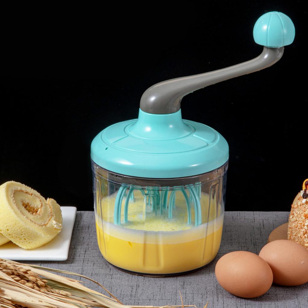 1100ML Cream Butter Beater Manual Household Tool Semi Automatic Egg White Cream Cake Egg Hand Mixer Anti-slip Egg Beater