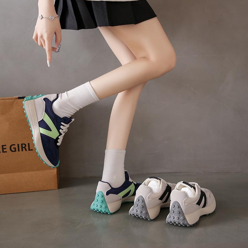 Дышащая искусственная кожа толстая подошва Forrest Gump повседневная обувь удобные женские теннисные кроссовки размер 35~40