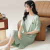 LangSha Padded Nightgown for Women, Loose-Fitting Bra-Free Sleepwear, Thin And Suitable for Outdoor Wear, Short-Sleeved Ladies' Loungewear