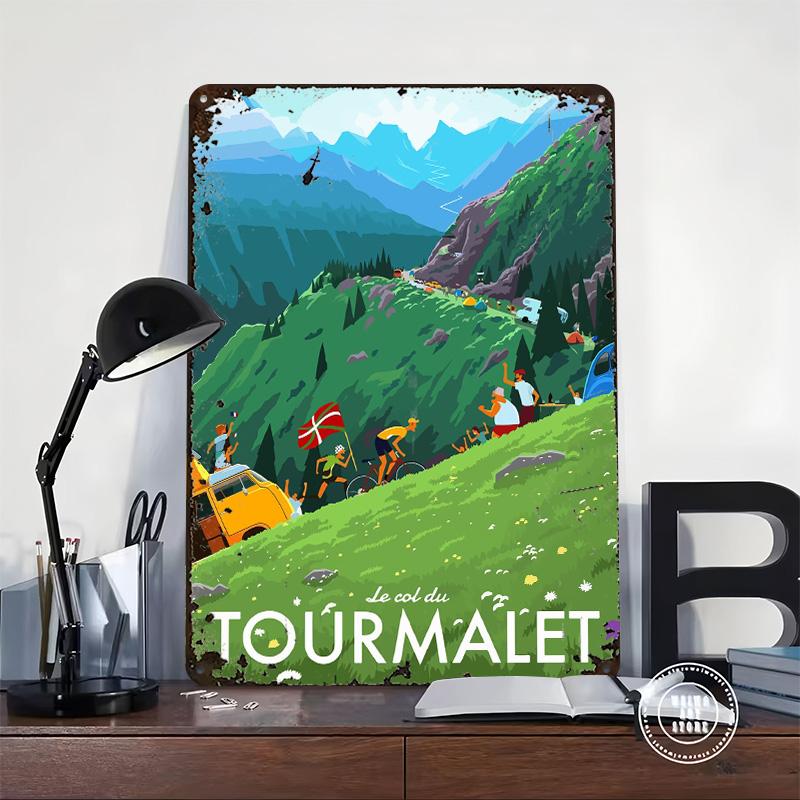 Travel to Tourmalet Tinplate Poster Customized Wall Art Vintage Metal Signs Retro Tin Plaque for Home Decor Accessories House