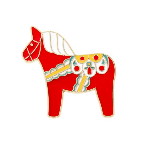 Brooch Pin 2026 Zodiac Horse Brooch Zinc Alloy Enamel Shirt Collars Scarves Badge Traditional Culture Jewelry
