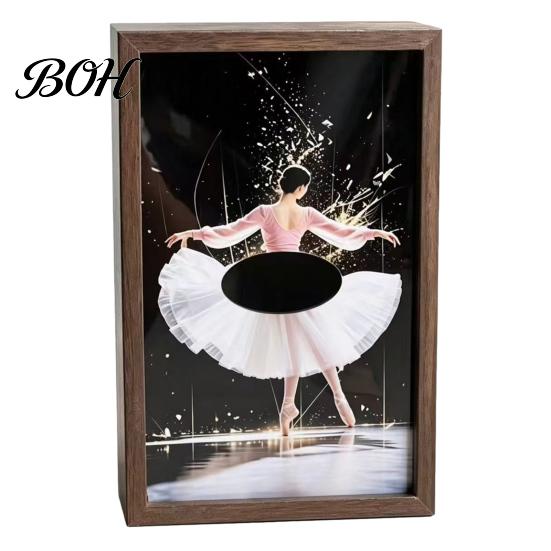 High-end Home Decor Tissue Box Walnut Wood Box, with Artistic Ballet Dancer Skirt Design, Creative Dress Design Multipurpose Paper Towel Holder