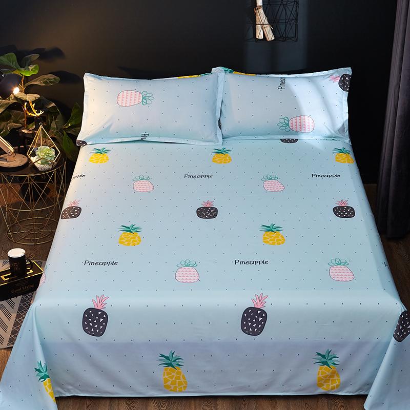 Новые плоские простыни размера «queen-size» с принтом, простыня, простой чехол для матраса, постельное белье для взрослых, студентов, спальня, покрывало Four Seasons, горячая распродажа